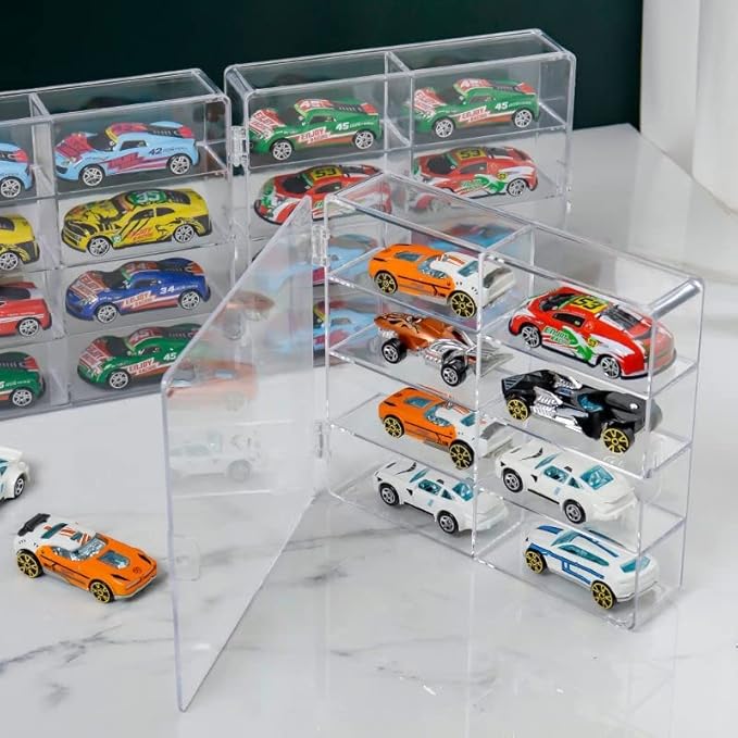 Hot 1/64 Scale Matchbox Wheels Toy Car Display Case Holds 32 Toy Cars Storage - Image 6