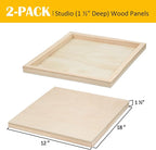 Falling in Art 2 Pack 18x18 Gallery Unfinished Wooden Canvas Panels | Birch - Image 2