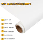 VinylRus Heat Transfer Vinyl-12” x 6ft White Iron on Vinyl Roll - Image 3