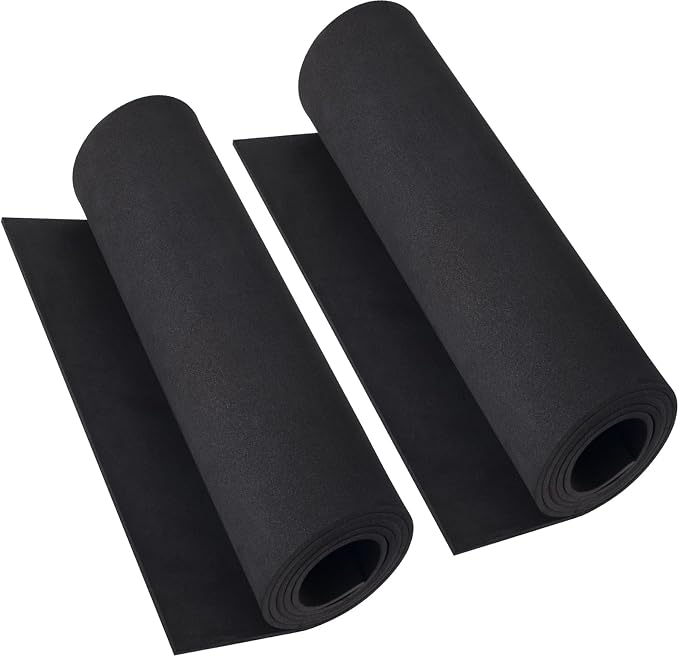 2-Pack Black Eva Foam Cosplay Sheets roll, Premium eva Craft Foam 4mm Thick by MEARCOOH