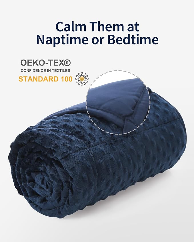 Mr. Sandman Weighted Blanket 5LBS 36 x 48 Inches, Minky Dots Heavy Blanket - Image 2