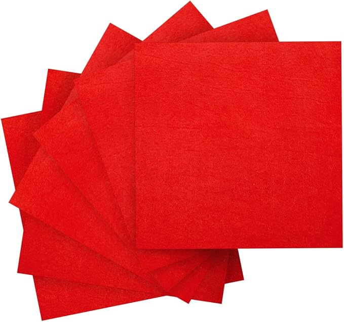 IOOLEEM Red Felt Squares by IOOLEEM