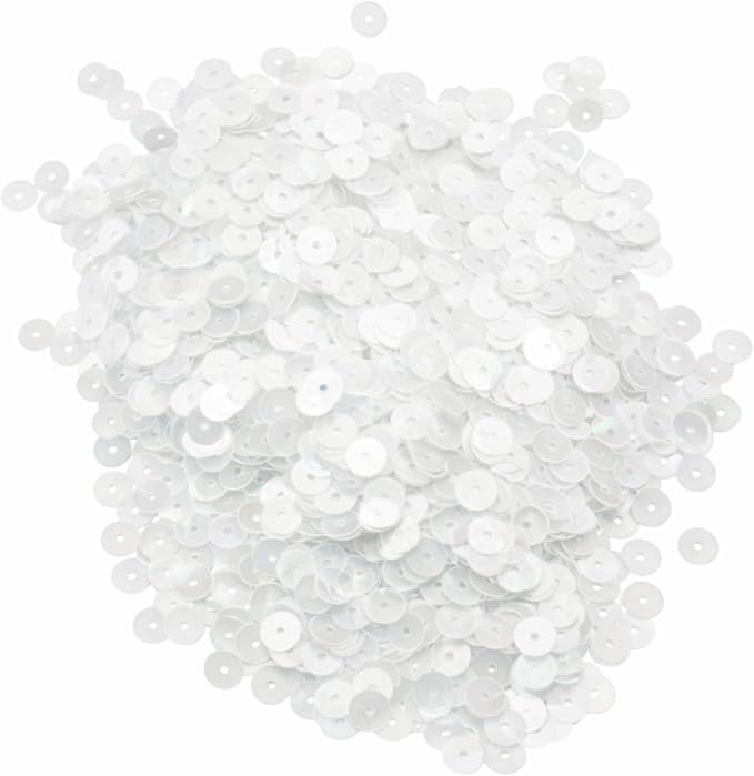 Mandala Crafts 6mm Flat Round Clear Sequins - Image 2