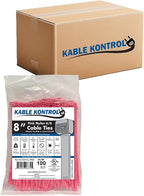 Kable Kontrol Pink Zip Ties 8 Inch 10, 50 Lbs Tensile Strength, Bulk Pack by KABLEKONTROL%C2%AE
