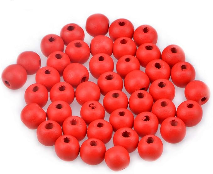 AD Beads Wood Spacer Loose Wooden Craft Beads Big Hole Beads Assorted by ADBeads