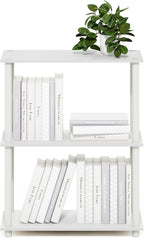 Furinno Turn-N-Tube Storage Shelves, 3-Tier Book Shelf, Corner Shelf, Toolless - Image 4