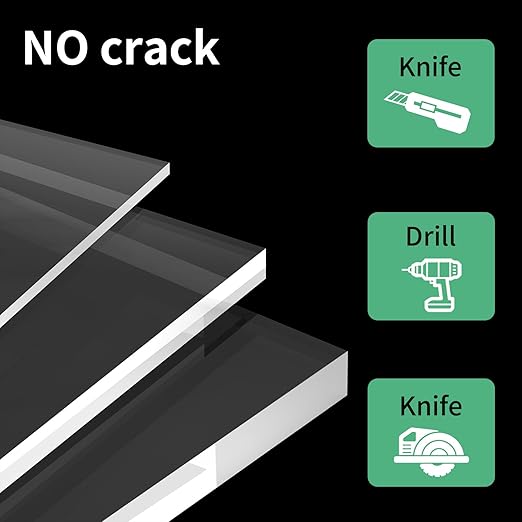 5 Pack 12X16 Plexiglass Sheets1/8 Thick, 3mm Clear Acrylic Sheet | Plexi Glass - Image 3