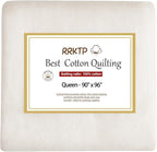 RRKTP Cotton Batting for Quilting，200 g/m² Lightweight Quilt Batting Queen by home