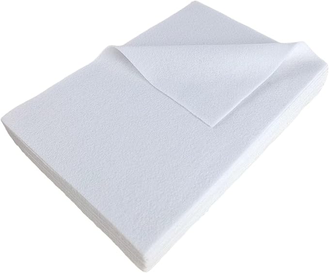 Jtnohx White Felt Fabric, Soft Felt Sheets by Jtnohx