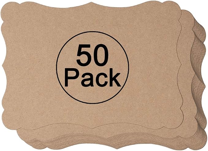 50 Pack Blank Kraft Greeting Cards, Kraft Color, 5x7IN | Thick Cardstock Paper by Homtable