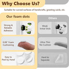 400 PCS 2mm Double Sided Foam Dots 0.4" Foam Round Dots 3D Foam Tape Craft - Image 4