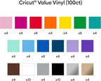 Cricut Value Permanent Vinyl - 100ft Rainbow Sampler | 100 Count - Image 3
