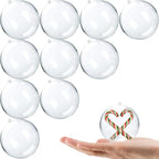 Jishi 10pk Clear Plastic Christmas Ornaments by Jishi