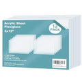 Egofine Plexiglass Sheets Acrylic Sheets 12 Pack of 8x12’’ 0.04 Thick Clear by Egofine