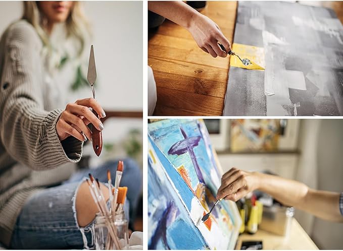 18 Piece Painting Knives Stainless Steel Spatula Palette Knife Professional - Image 6