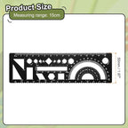 HARFINGTON Multifunctional Geometric Rulers 15cm Metric and SAE Aluminum - Image 2