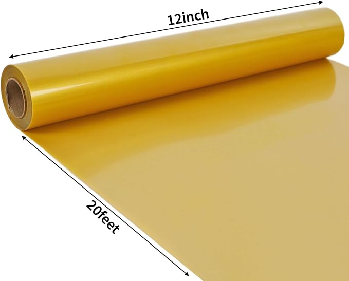 guangyintong Heat Transfer Vinyl Gold HTV Rolls, Glossy Surface HTV Vinyl - Image 3