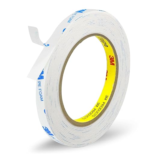 3M Double Sided Tape 0.39"×16.5ft No Residue, Picture Hanging Strips Heavy Duty by P7yaumy