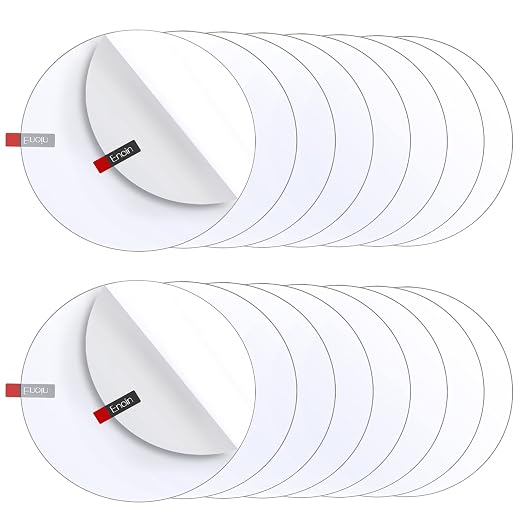 Enoin 16pcs 2.5 Inch Round Clear Acrylic/Plexiglass Sheet Disc Circle Plastic by Enoin