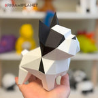 Bulldog 3D Origami Paper Craft Kit, Easy DIY Pre-Cut Puppies Paper Sculpture - Image 4