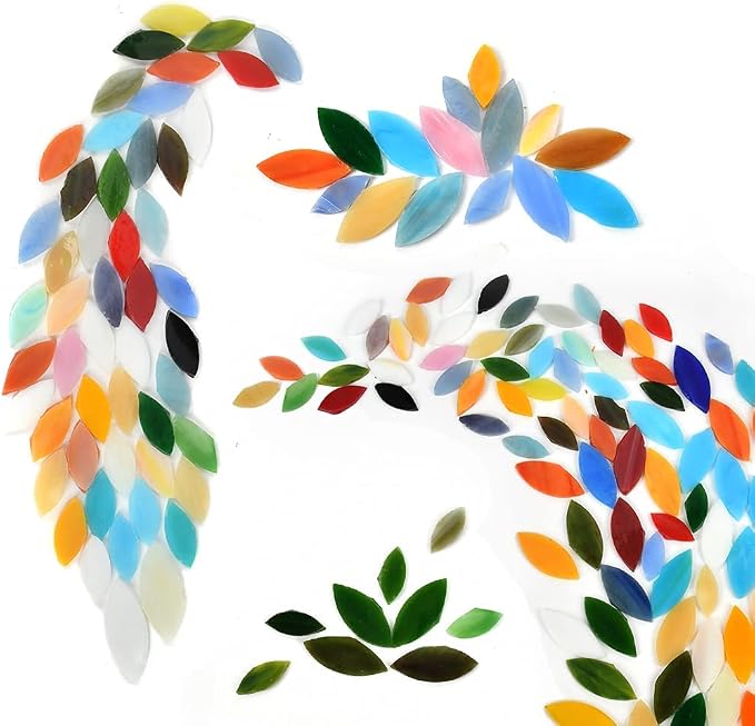 BUYGOO 100Pcs Mosaic Tiles, Mixed Color Mosaic Glass Pieces by Unknown