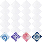 White Bandana Bulk for Tie Dying Bulk Blank, Solid Handkerchiefs DIY Blank by Mkway