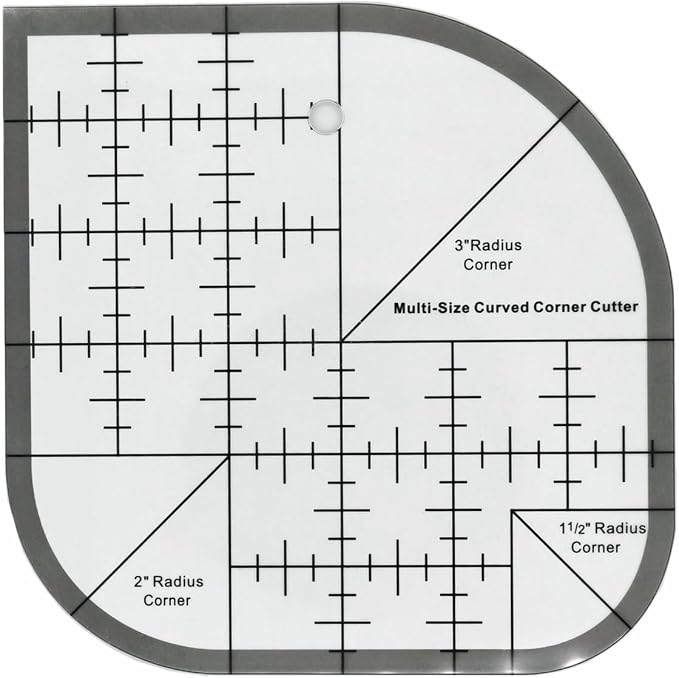 Quilting Ruler, Quilting Templates, Sewing Quilt Rulers, Acrylic Curved Corner by Secai
