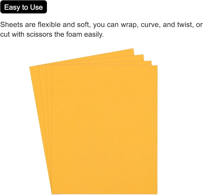MECCANIXITY EVA Foam Sheets Golden Yellow 19.7 Inch x 35.4 Inch 1mm Thick - Image 4