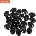 MECCANIXITY 50Pcs Acrylic Oval Gems 13x18 mm Flat Back Artificial Rhinestones - Image 3