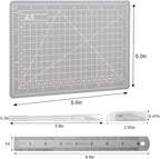 Headley Tools Craft Knife Hobby Knife Self Healing Craft Mat and 60 PCS Spare - Image 2