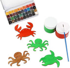 48 Pack Unfinished Wooden Ocean Sea Animal Life Cutouts, Seahorse Shapes Model - Image 6