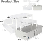 WEWLINE 3-Layers Plastic Portable Storage Box, Household Plastic Craft Supply - Image 3