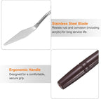 HARFINGTON 8pcs Palette Knife Painting Tool 6.3" Pointed Stainless Steel Blade - Image 5