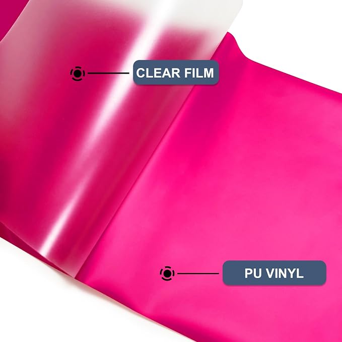 Neon Pink Heat Transfer Vinyl HTV Roll Matte PU 12" x 15 ft. | Easy to Cut - Image 4