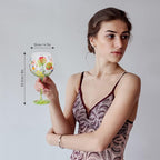 NymphFable Flower Wine Glass 100% Hand Painted Gin Balloon Wine Glass 20oz - Image 2