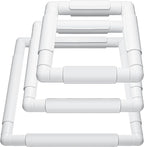Janinka Embroidery Hoop 3 Pcs Cross Stitch Hoops and Frames White Rectangular by Janinka