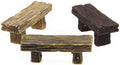 3Pcs Mini Resin Bench Miniature Fairy Garden Bench Dollhouse Accessories Statue by ODDIER
