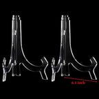 HESTYA 6 Pack Acrylic Easel Stand, Display Stand, Plate Holder - Image 3