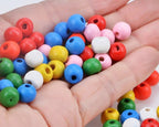 AD Beads Wood Spacer Loose Wooden Craft Beads Big Hole Beads Assorted - Image 4