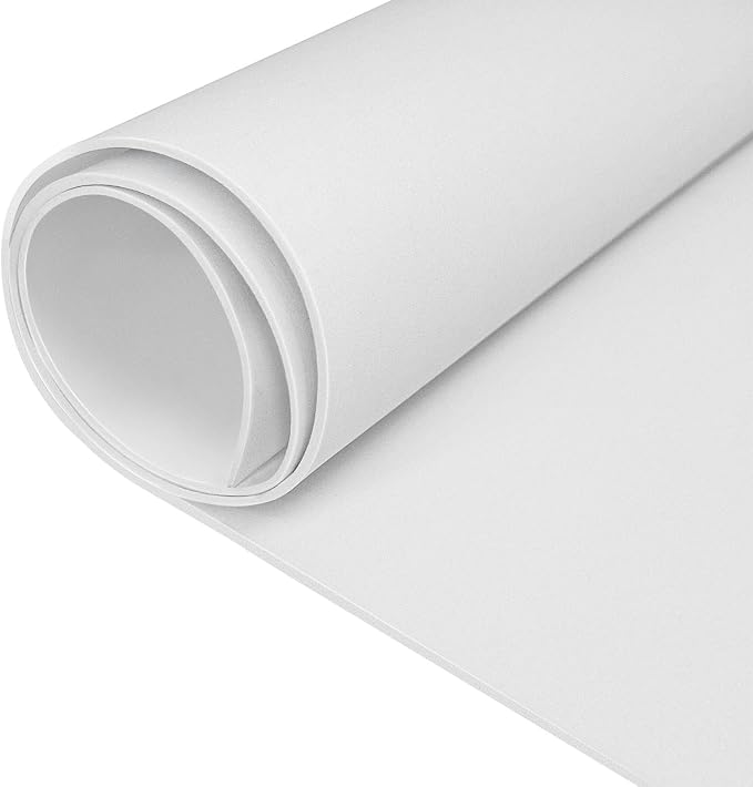 biguphate EVA Foam Roll - 2mm White Ultra High Density Craft Foam - 15 x 39 by Biguphate