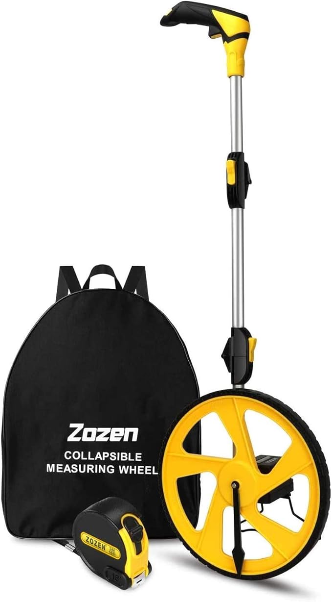 Zozen Measuring Wheel in Feet and Inches, Double Collapsible, Mechanical | by Zozen