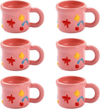 FASHEWELRY 6Pcs Alloy Mini Tea Cups by FASHEWELRY