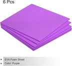 MECCANIXITY EVA Foam Sheets Purple 9.8 Inch x 9.8 Inch 5mm Thick Crafts Foam - Image 3