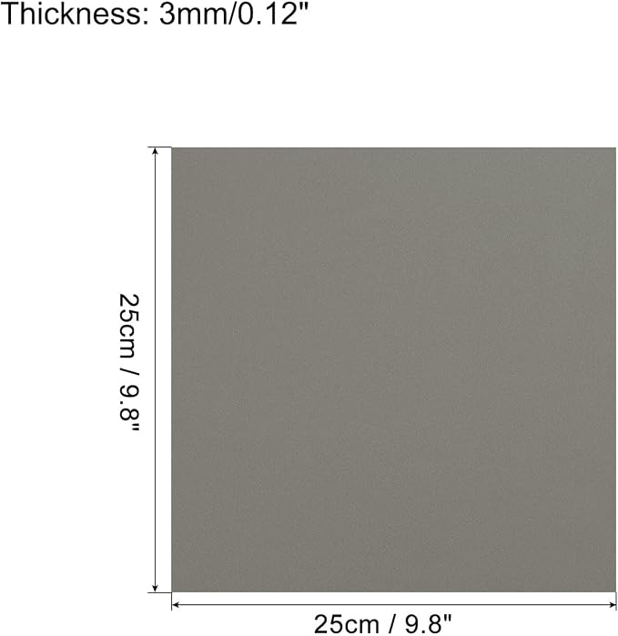 MECCANIXITY EVA Foam Sheets Light Grey 9.8 Inch x 9.8 Inch 3mm Thick Crafts - Image 2