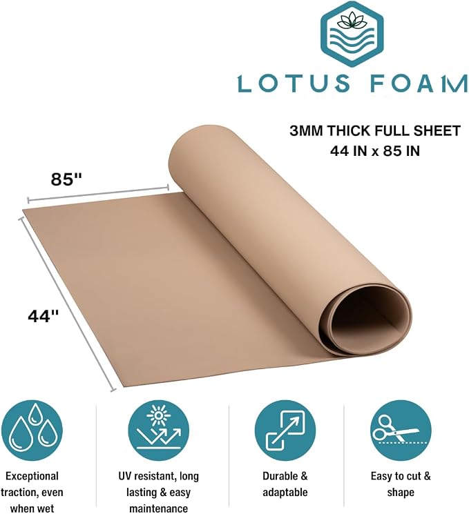 LotusFoam EVA Foam Sheet 3mm – 44"x 85" Craft Foam - Image 2