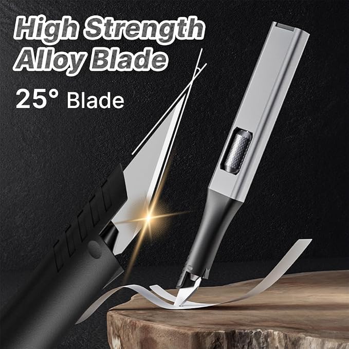 Precision Craft Knife Set – 10 Carbon Steel Blades, Hidden Blade Storage Handle - Image 7