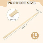 MECCANIXITY 10Pcs Wood Strips Slats, 5/32" x 3/8" x 16" Thin Wood Sticks Flat - Image 2
