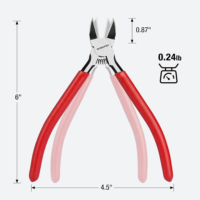 WORKPRO 2 Pack Wire Cutters, 6 Inch Precision Flush Cutters, Side Cutters | - Image 2
