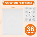 FURWEY 36PCS 8.5"x11" Wash Away Embroidery Stabilizer – Self Adhesive & - Image 2