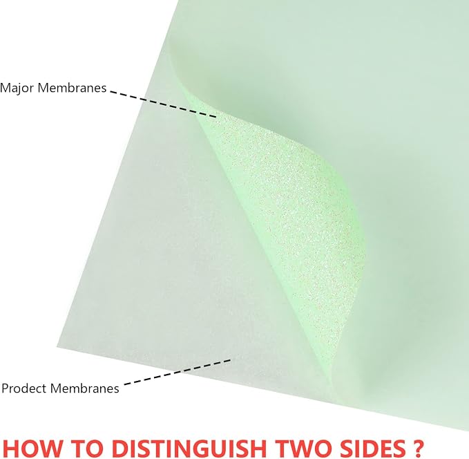 guangyintong Glow Glitter Light Green Heat Transfer Vinyl HTV Rolls, Glitter - Image 2